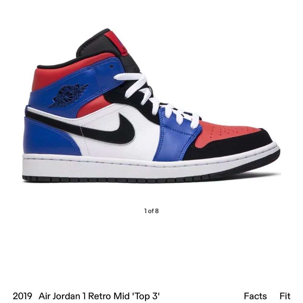 Nike air Jordan 1 retro high “top 3” multicolor dunk sneakers